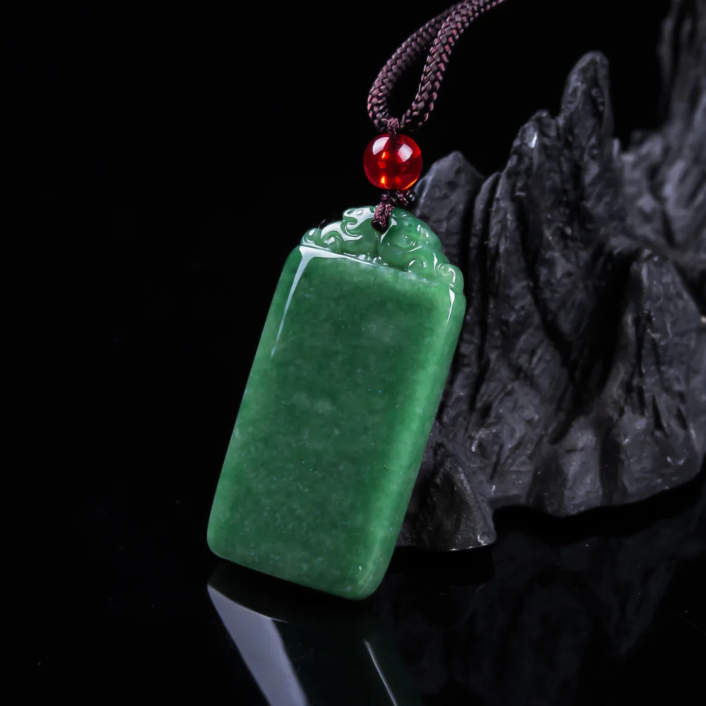 

Grade A Natural Myanmar Jadeite Pendant Necklace Designer Gemstone Real Jade Fashion Talismans Accessories Gifts for Women