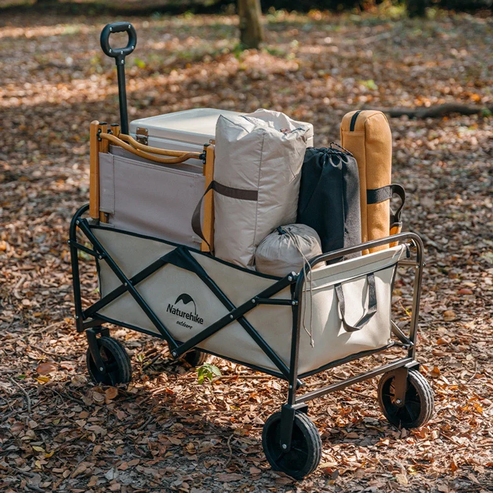 

Naturehike-Portable Outdoor Trolley, Detachable Four-way Cart, Folding Camping Equipment, Small Pull Cart