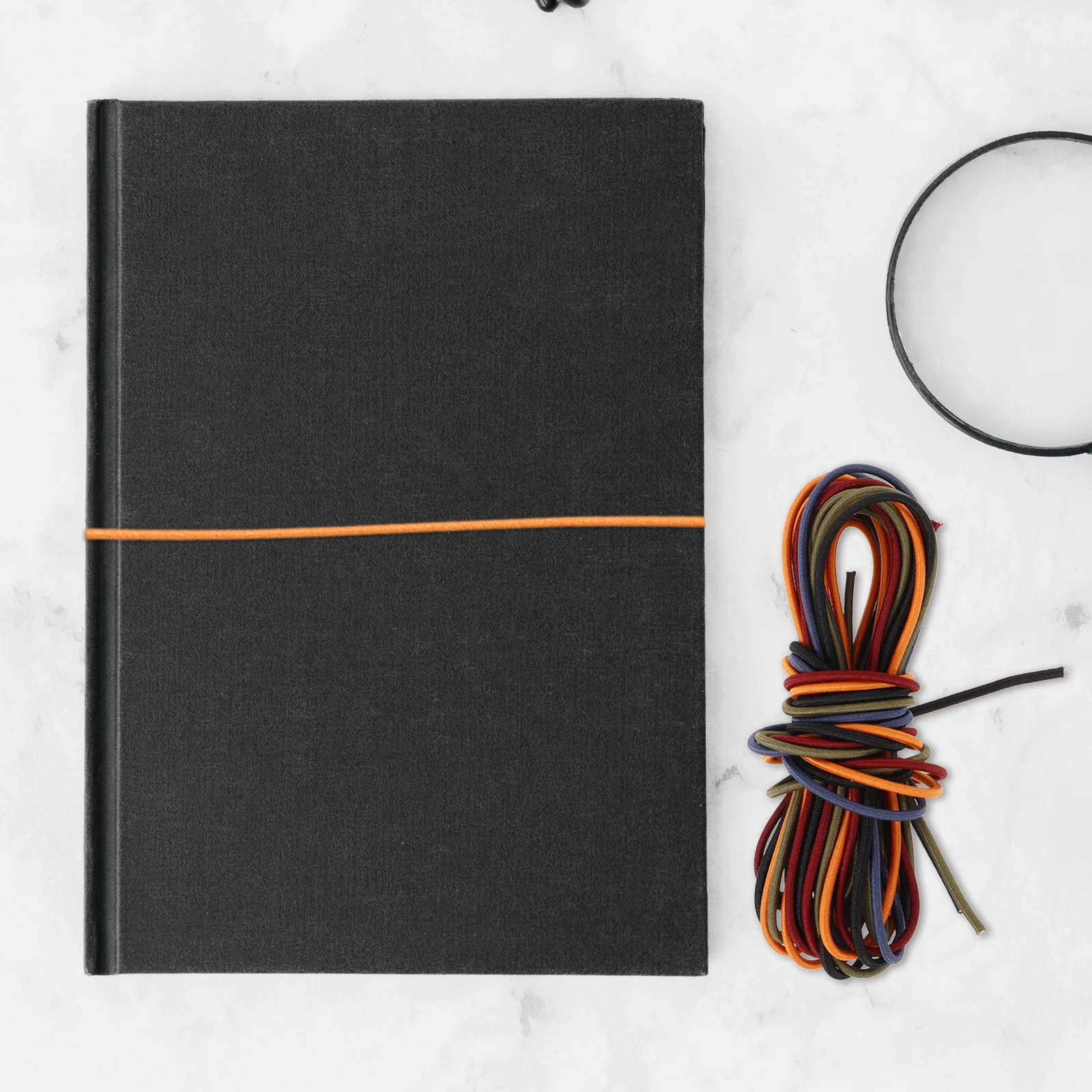 

5pcs Nylon Rope Binding Strap For Travel Notebook Elastic Band Fixing Wrap Book Spring Journal Accessory Stretchy Holder