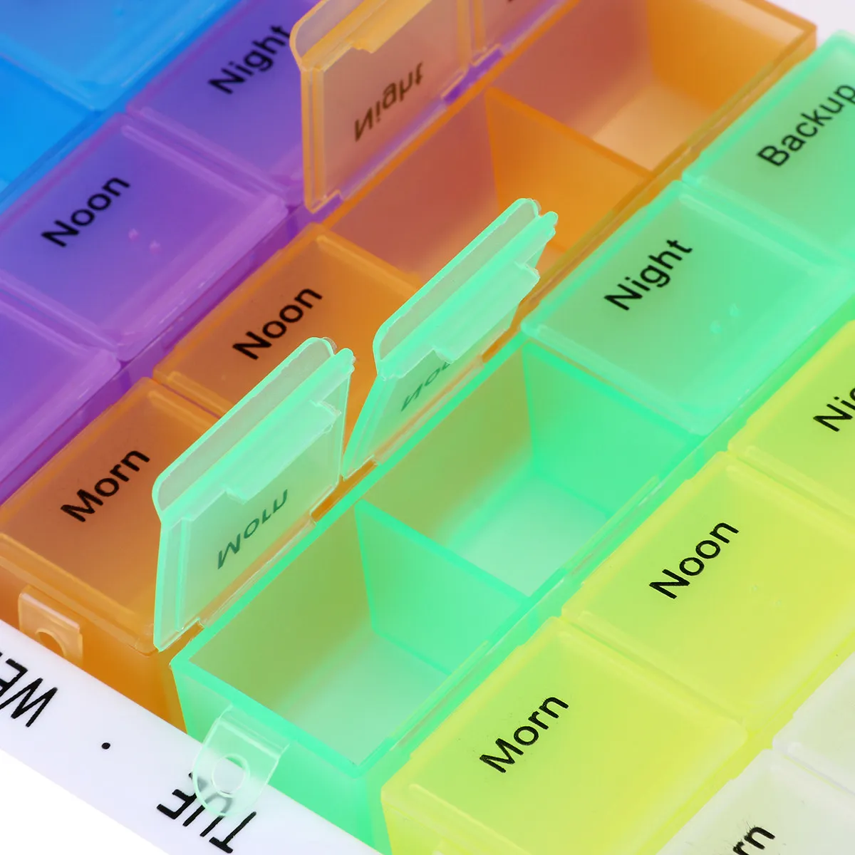 Multicolor Portable Pill Box 28 Compartments Organizer Medicine Case Weekly Dispenser Travel Tablet Storage Medicine Case