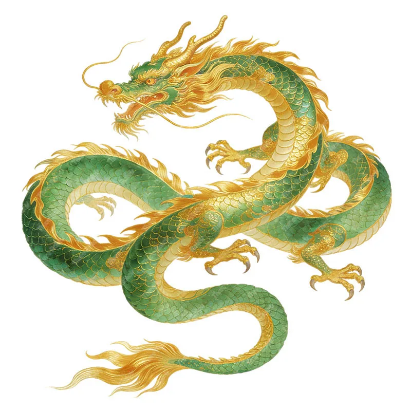 Наклейки на стену Three Ratels CEE228 Vitality Green Dragon Art для украшения дома, наклейки на автомобиль, водонепроницаемые