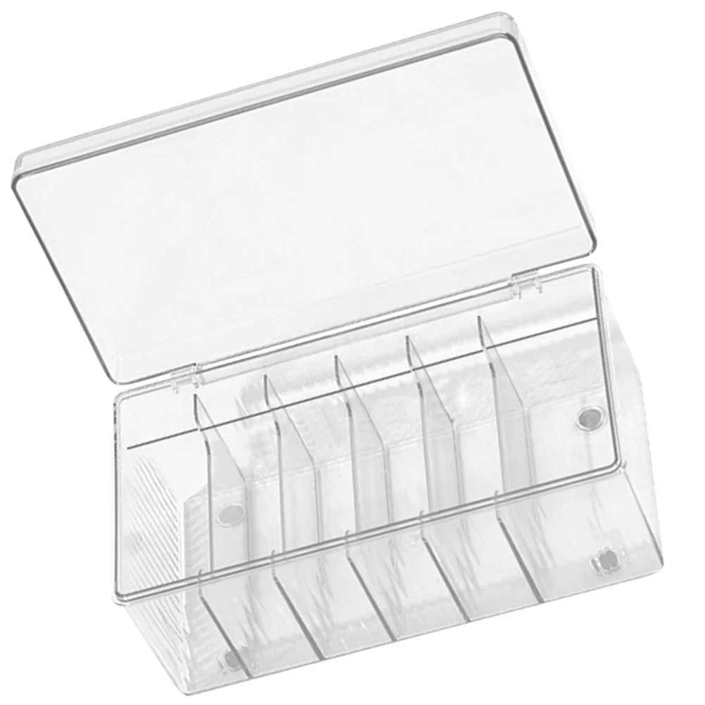 

Eyelash Extension Storage Box with Lid Desktop (striped Lid) Dispenser Can Lids Holder Organizer for Techs Makeup Tools