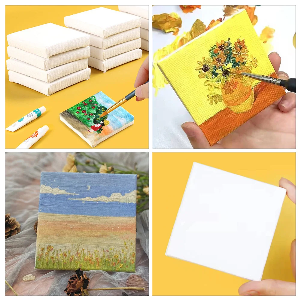 2 Sets Table Top Easel Mini Oil Painting Board Multi-function Canvas Desktop Decorative White House Child