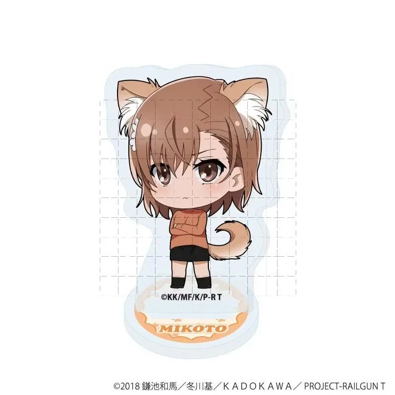 Anime A Certain Scientific Railgun Character 10cm Acrylic Stand Mode Keychains desk decorations Souvenir Animation Peripheral