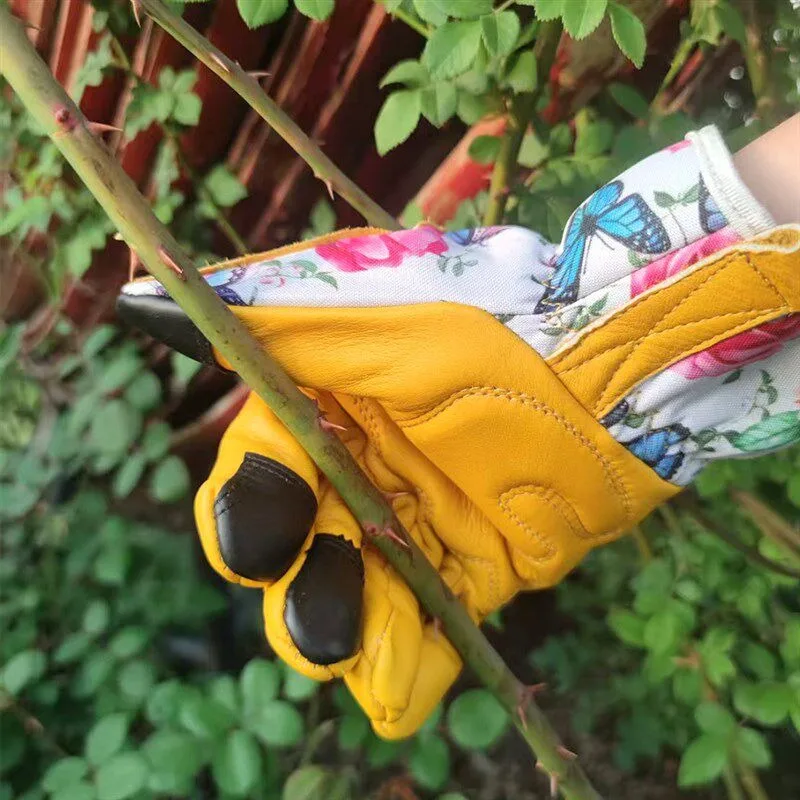 Touchscreen Compatible Extra Long Thickened Thorn Proof Gardening Gloves, Wear Resistant for Rose Pruning & Outdoor Yard Work