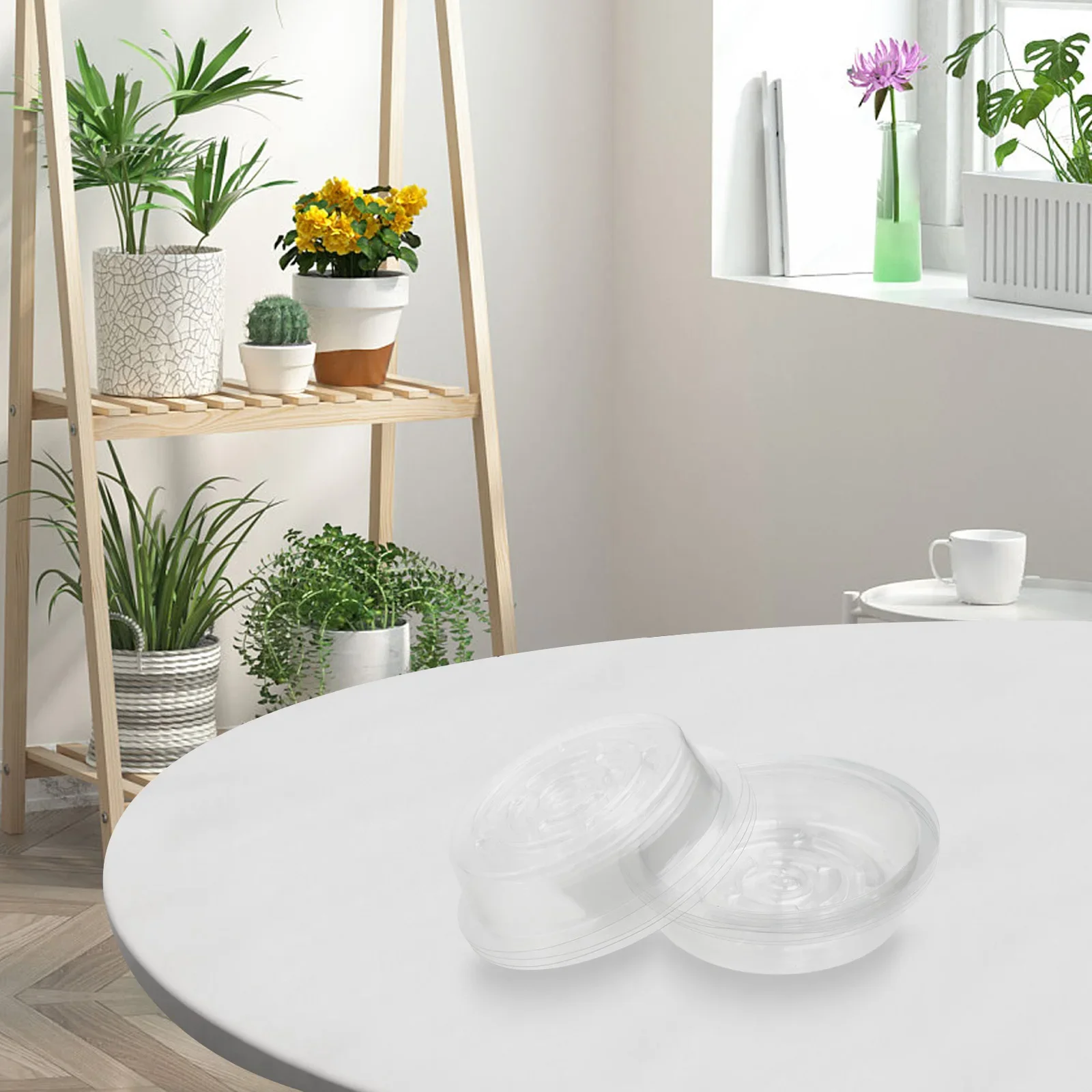 Yard, Garden Outdoor Supplies Plant Care Soil Accessories 10pc Plant Saucer Drip Tray Round Pot Base Clear Snack Container PET