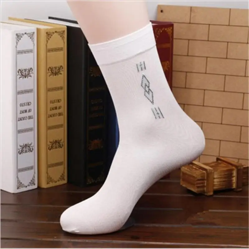 10 Pair/lot High Quality Men Sheer Silk Navy Black socks Transparent Sexy Men Dress suit Formal Nylon Short socks Tube Socks