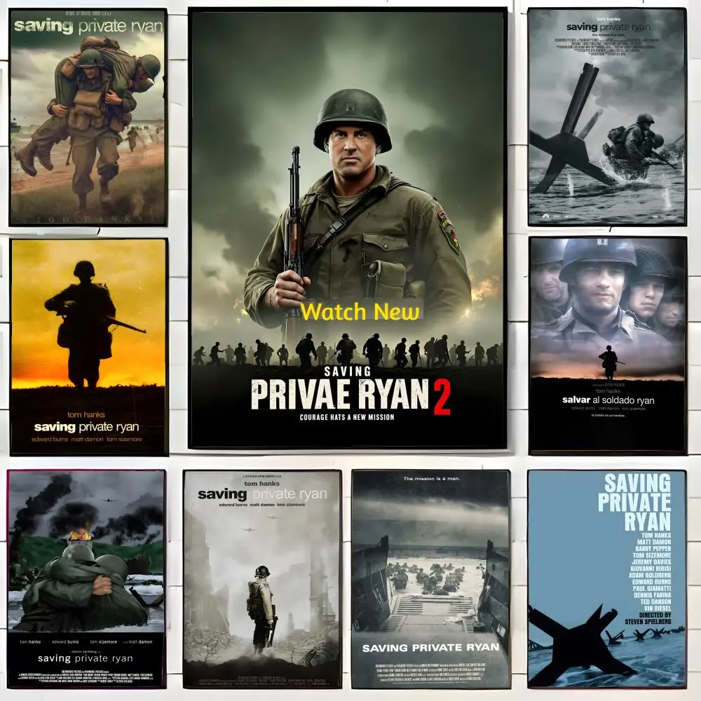 War Classic Intense Movie S-Saving Private Ryan Poster Wall Art Print Poster Decorative Mural Home Decor Gift Unframed