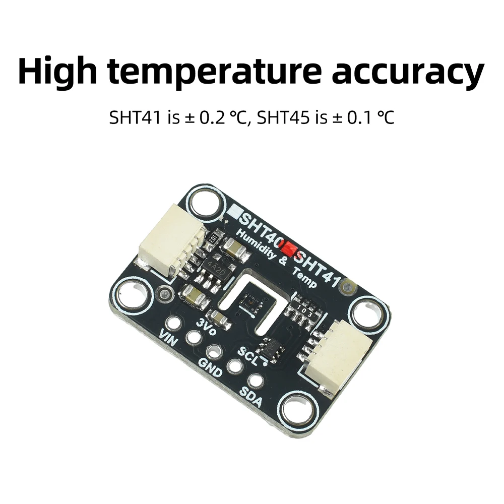 SHT45 SHT41 T/H Sensor For STEMMA QT QWIIC I2C Lab High-Precision Temperature and Humidity Sensor Module with Unsoldered Pin