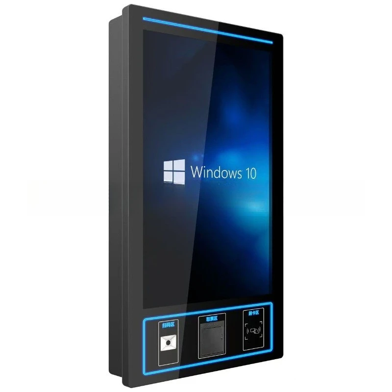 22 32 43 inches, infrared touch display embedded ticket machine, cinema computer Android touch screen all-in-one machine