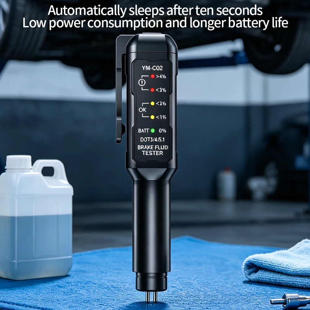 Picture 5: YM-C02 Brake Fluid Tester Pen Professional Brake Oil Water Content Detector 5 Gear LED Indicator Test Tool for DOT3 DOT4 DOT5.1