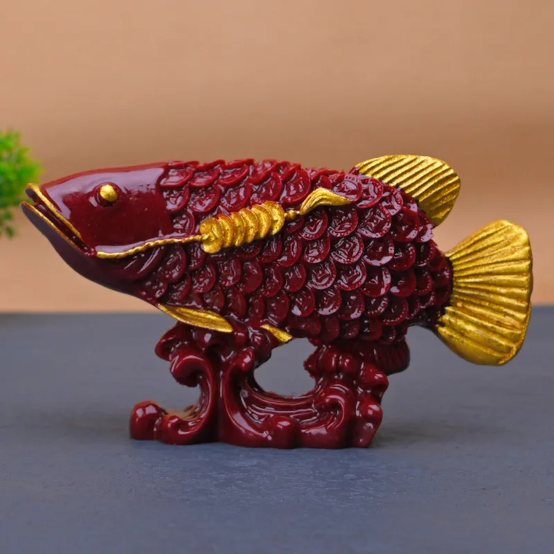 Raw ore cinnabar purple gold sand genuine lucky koi, fish goldfish every year, household ornaments transshipment