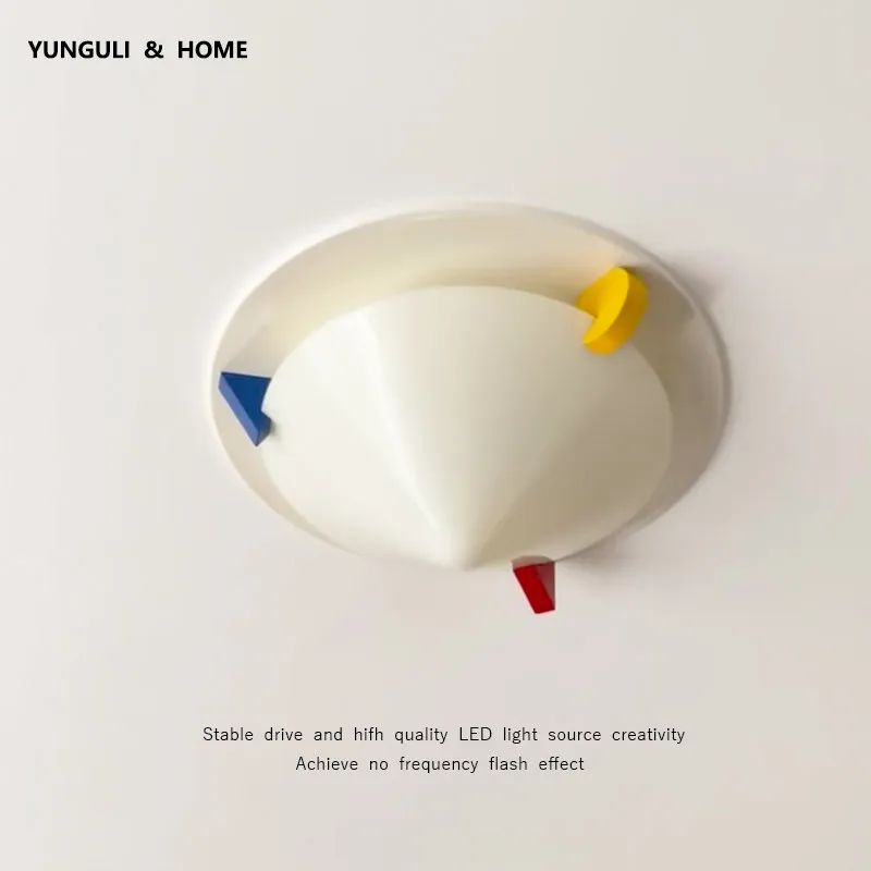 Memphis vintage ceiling light cream cartoon color children's room bedroom light Bauhaus study light