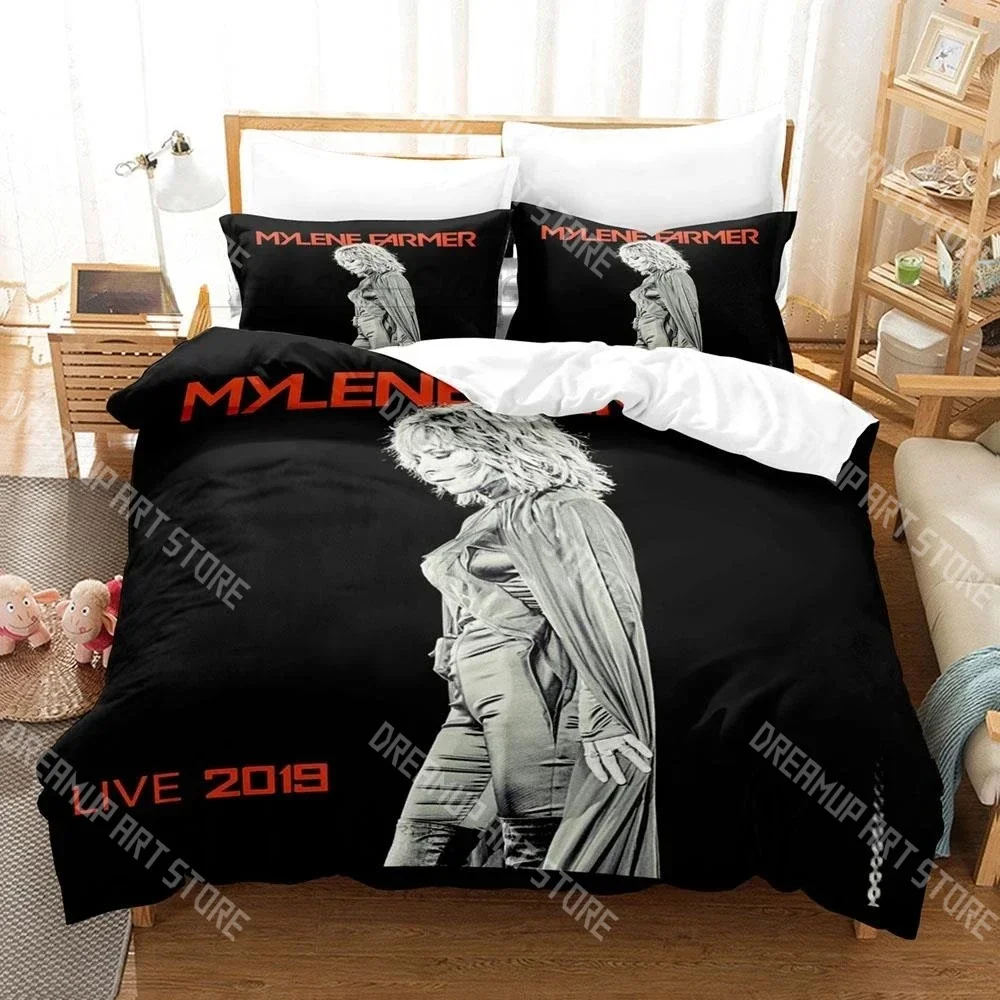 3D Print Mylene Farmer Bedding Set Twin Queen King Full Size Duvet Cover Pillowcase Bed boys girls Adult Home Textiles