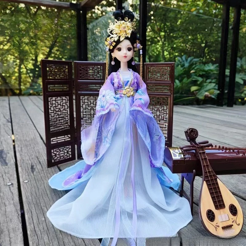 

33cm Doll with Ancient Clothes Suit 11 Joint Chinese Style Doll Dress Up Toys for Children