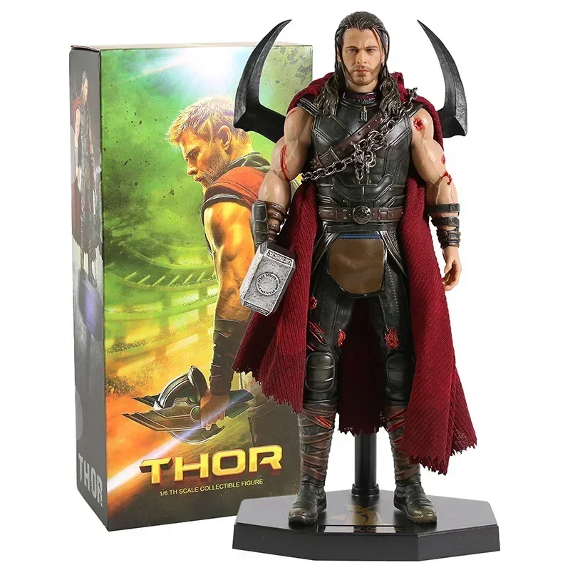 32cm 1/6 Action Figure Statue PVC Mainan Model Hero Mainan Gila Thor Ragnarok Patung Skala Pahlawan Super Brinquedos Collection