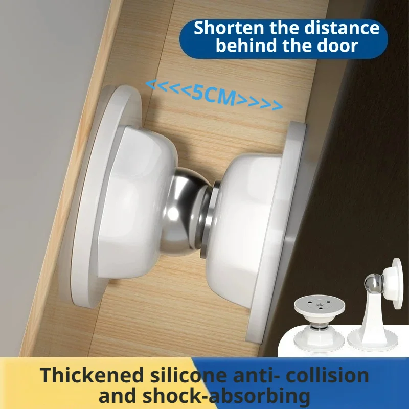Quiet Shockproof Magnetic Door Catch Drillless High Power Magnet New Model Security Door Stopper Holder