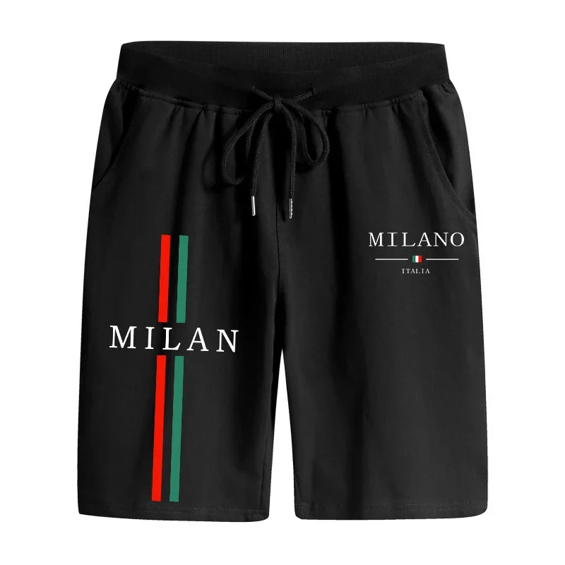 2025 Fashion Italy Walking Shorts Summer Men's Casual Sports Knee Length Pants Male Gym Fitness Soft Cool Jogger Shorts 3 Colors