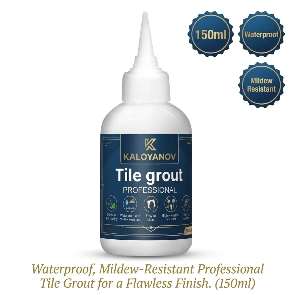 Sellador de Juntas para Azulejos, 150 ml, Impermeable, Antimoho, Relleno de Huecos, Pasta Blanca Fácil de Aplicar para Cocina, Baño, Azulejos, Reparación Duradera