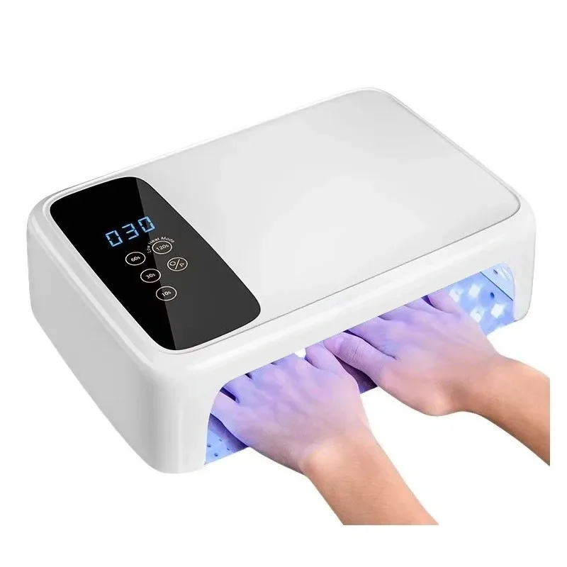 178W UV LED Nail Lamp, Two-Hand Phototherapy Large Space Lamp with Hand Pillow for Fast Curing