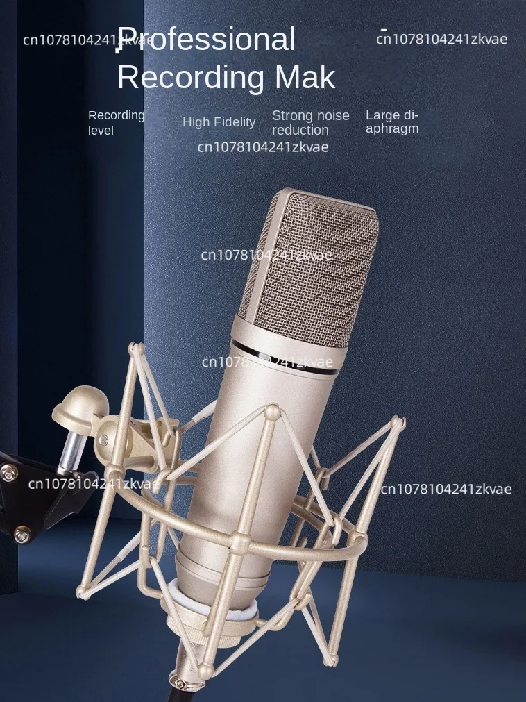 U87 Condenser Microphone E-commerce Live Karaoke Professional Hand Holding Line Microphone