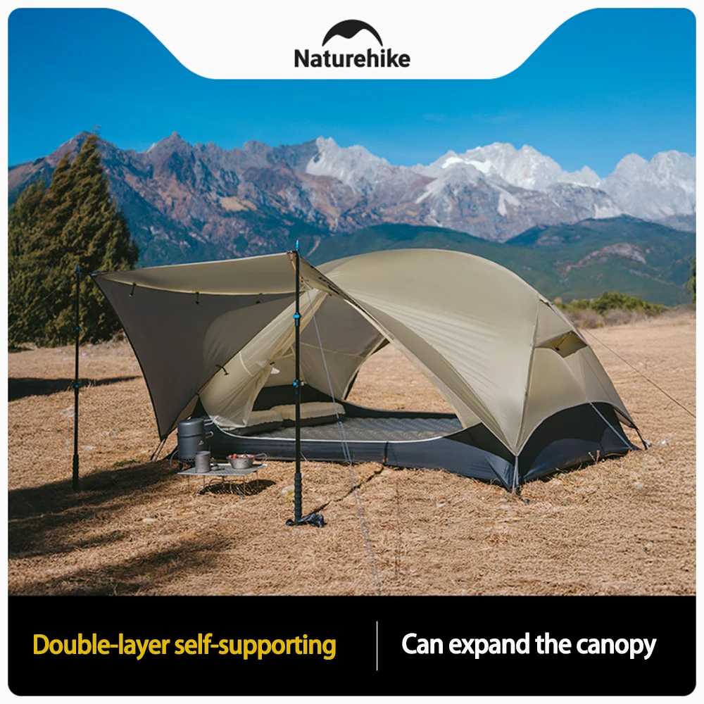 Naturehike Mongar UL Campingzelt 1-2 Personen Outdoor-Reise-Rucksackzelt 15D Nylon Wasserdichtes Ultraleichtes Schutzzelt Wandern – Detail 11