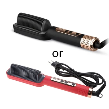 Image Hair Straightener Hair Straightening Brush Styling Comb with 5 Temp Settings Dropshipping