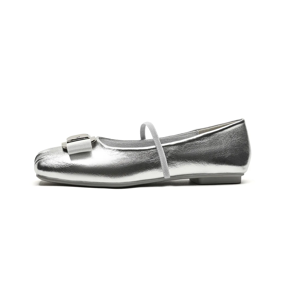 

Hepburn Daughter ~ Square Bow Chunky Heel Mary Jane Single Shoes Women's Ballet Flats