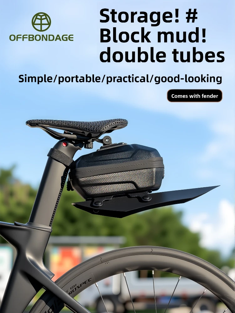 AliExpress OFFBONDAGE 2.4L Bicycle Bag 2-in-1 Bike Rear Bag Fender Waterproof Bike Trunk Bag MTB Bike Tail Bag Cycling Seat Bag Saddle Bag