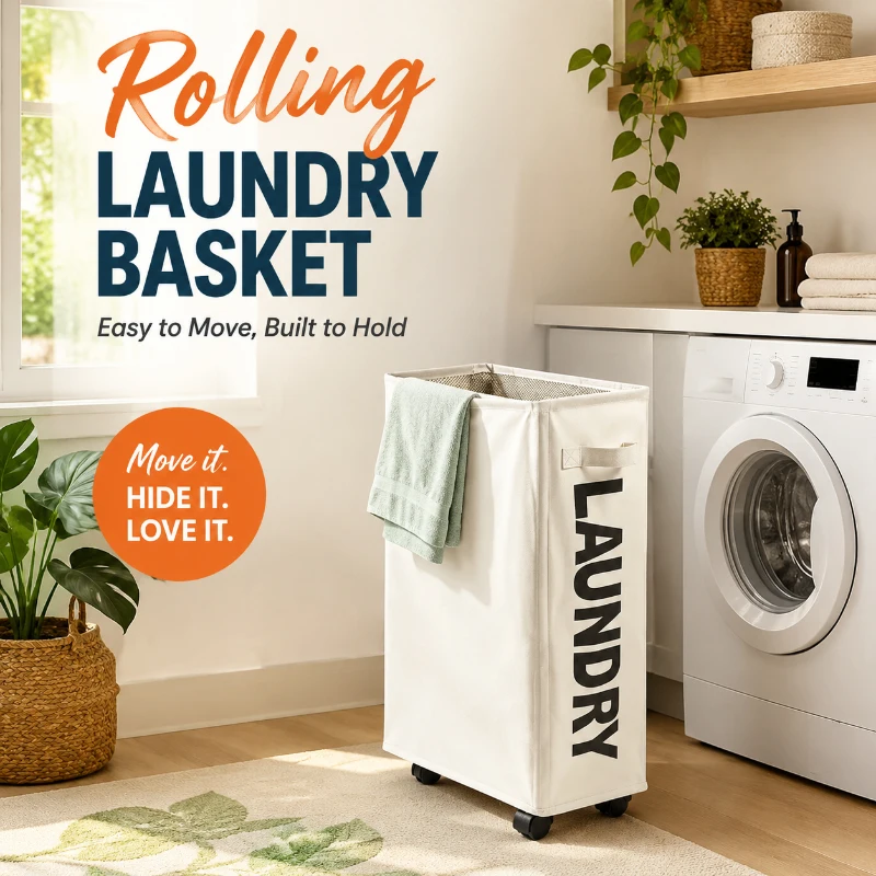 

Multifunctional Wheeled Storage Basket Waterproof Foldable Construction Large Capacity For Yoga Item And Household Storage