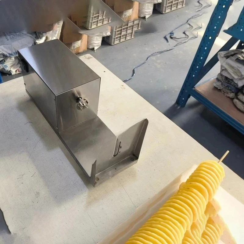 French Fry Tower Machine Fully Automatic Cyclone Potato Tower Rotary Machine Electric Potato Tower Machine