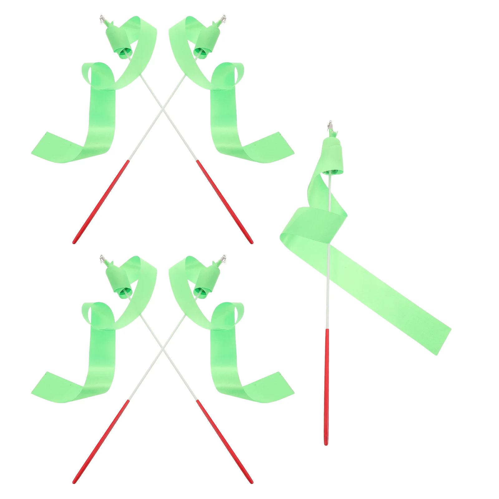 

5pcs Gymnastics Dance Ribbons Rainbow Streamers For Kids Artistic Dancing Talent Shows Rhythmic Gymnastics Ribbon Stick Dance