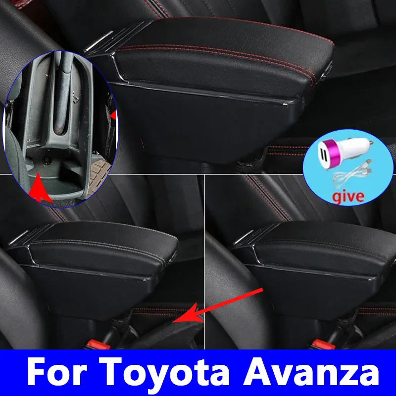 

Подлокотник для Toyota Avanza для TOYOTA AVANZA 2016, автомобильный подлокотник, салон, специальные детали для модернизации, аксессуары, центральный ящик для хранения
