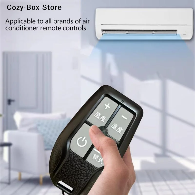 [ZY]1Pcs Universal Air Conditioner Remote Control With Lanyard Fits All Models Portable Mini A/C Control Panel[ZY]