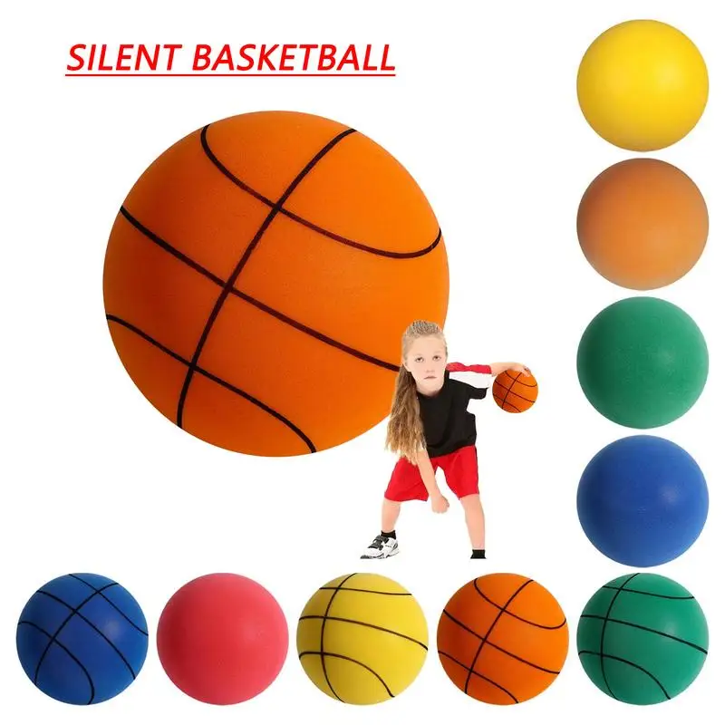 No.3 No.5 No.7 Balls Fit For Adults Kids Teenager, Silent Basketball Polyurethane Noise Reduction Technology For Indoor Practice