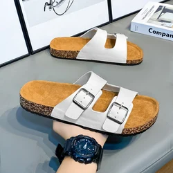 Outdoor Men's Buckle Summer Sandals Popular Mens Slip-on Mules Shoes Men Casual Outdoor Slipper Man Beach Slides New Plus Size