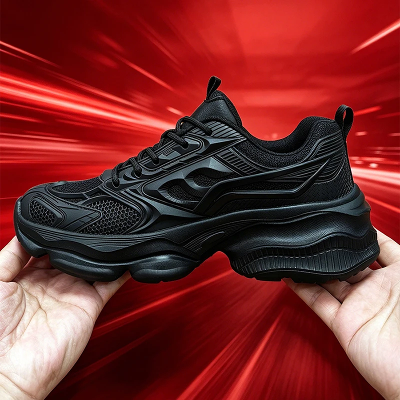 Autumn men's cold sticky fashionable casual trend thick soled shoes