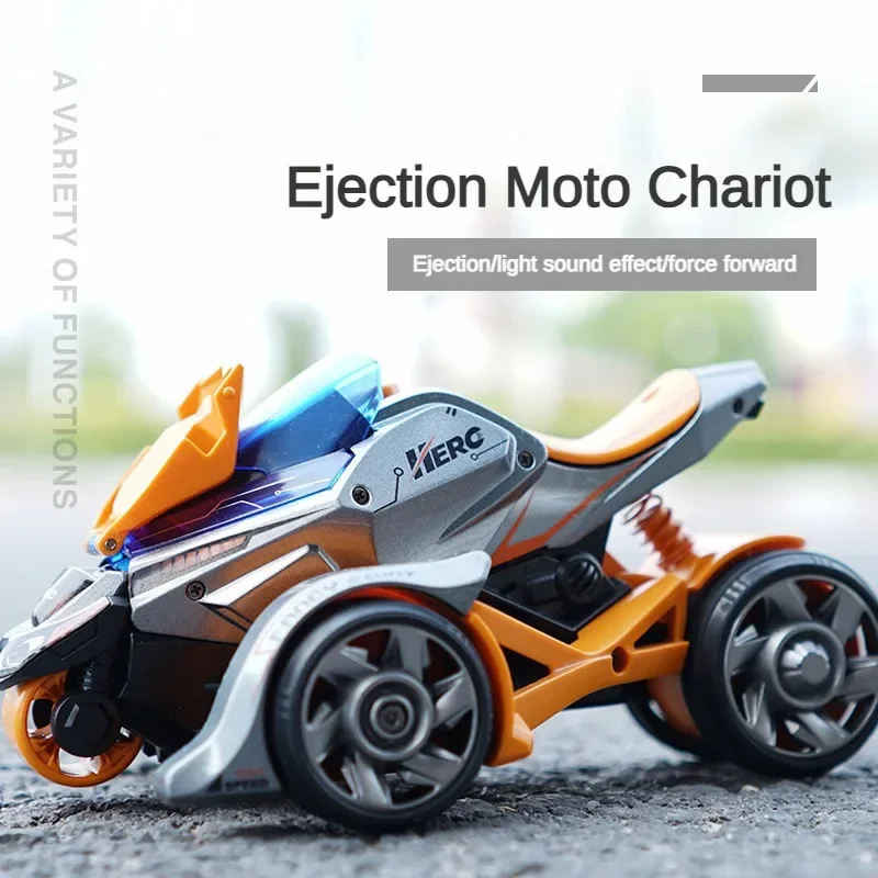 1:32 Alloy Ejection Motorcycle Chariot Second Generation with Light Music Car Model Motorcycle Car Model toys