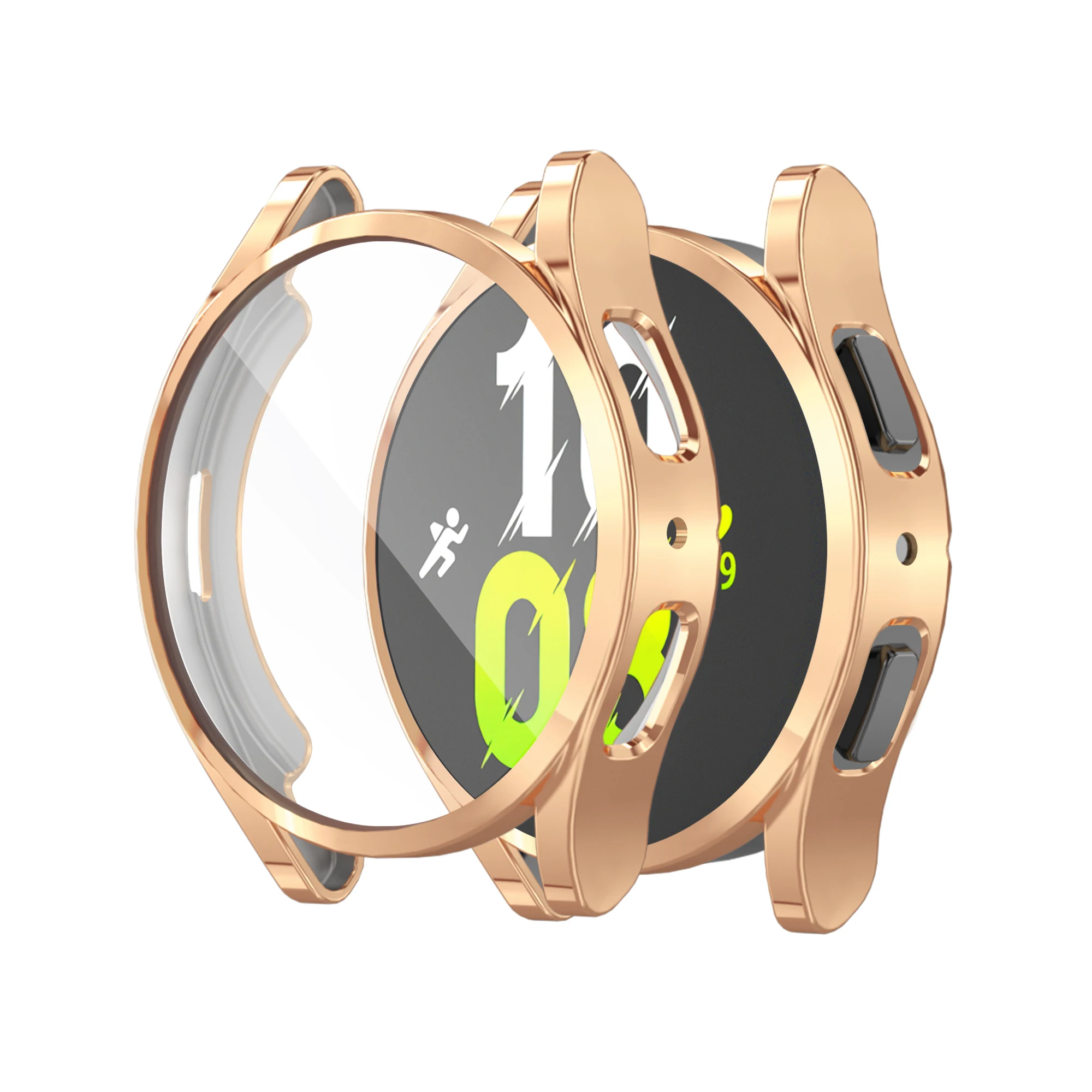 Tpu galvanizado protetor caso capa para samsung galaxy watch 5 40mm 44mm 45mm transparente escudo protetor quadro