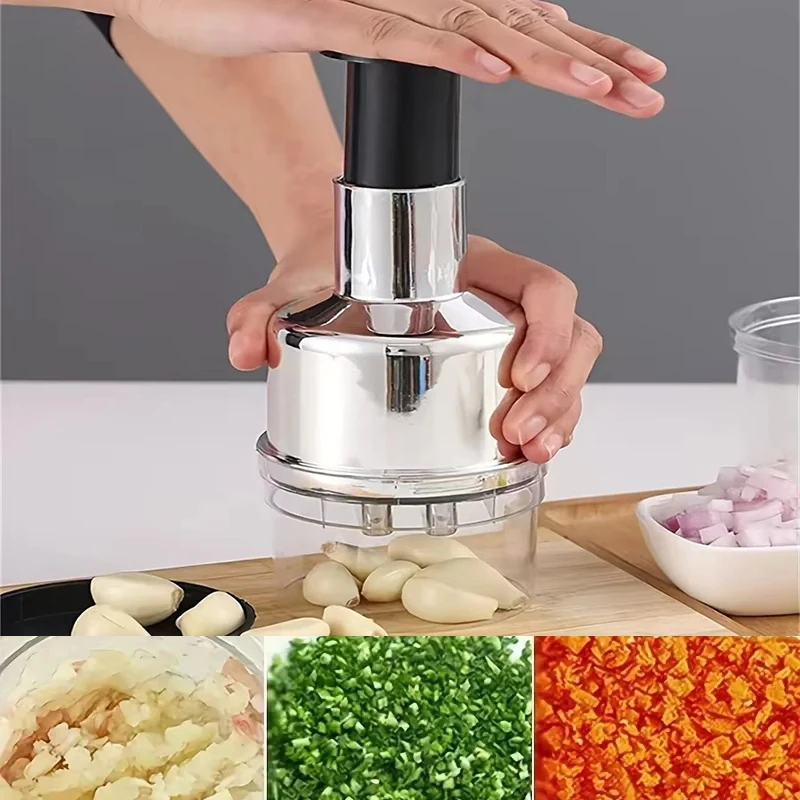 

Manual Press Type Vegetable Cutter Household Multi-functional Cooking Machine Mincing Machine Small Kitchen Tool Garlic Chopper