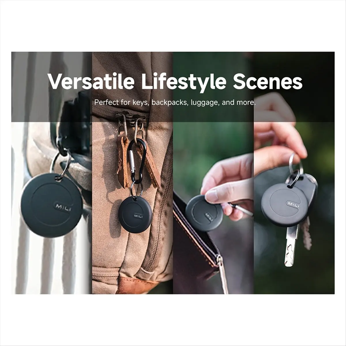 Essential  Smart Tracker Mitag Bluetooth Locator Anti-Lost Device Mobile Keys Pet Elderly Kids Finder for Android Find My Black