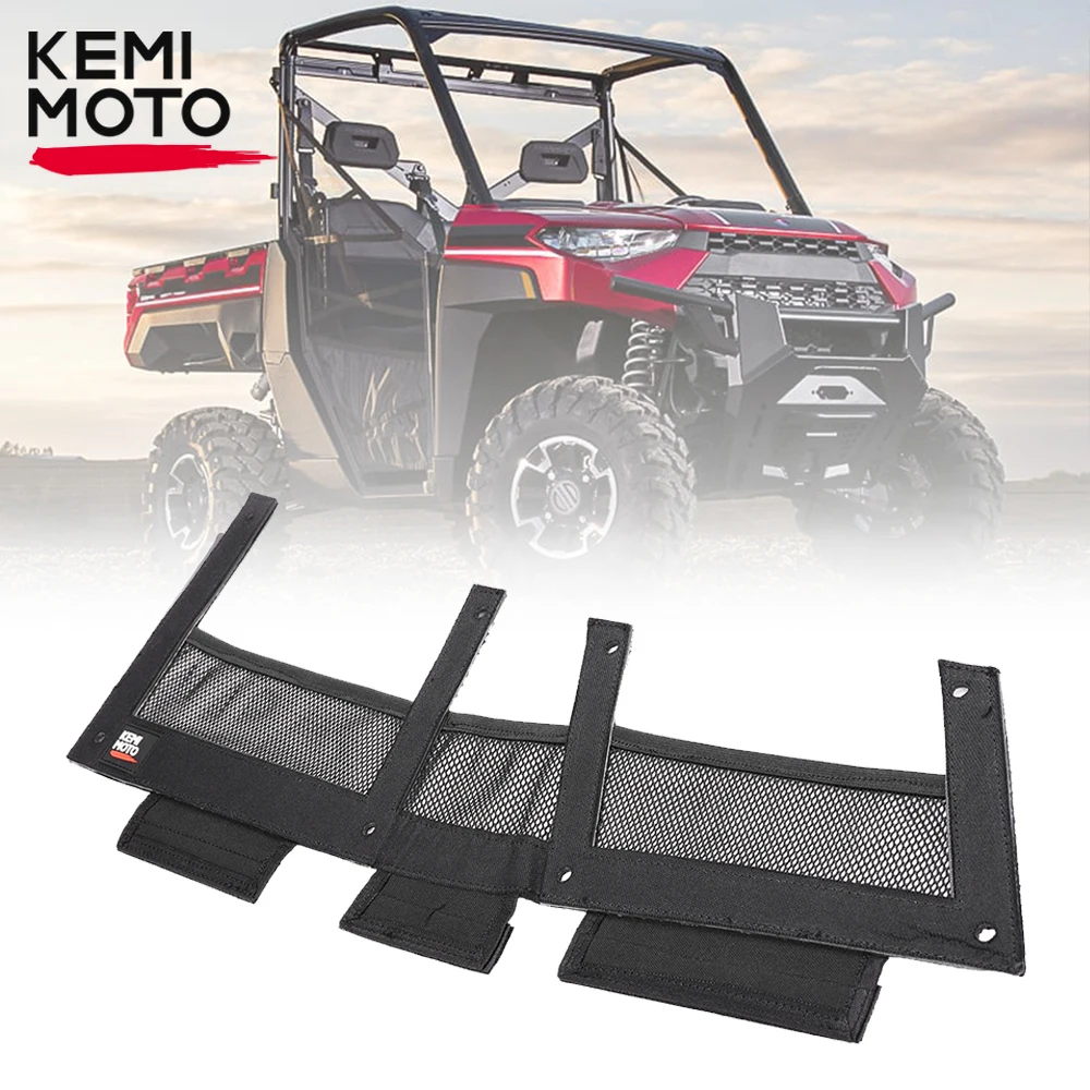 KEMIMOTO UTV Dash Pocket Bag Compatible with Polaris Ranger 1000/ XP 1000/ Crew 1000/ Crew XP 1000 Under Dashboard Storage Net