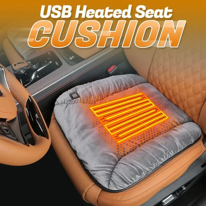 Coussin de siège de voiture chauffant, léger et portable, coussin de siège USB pour les hanches, polymères de chauffage de siège automobile, parfait pour le temps froid et l'hiver
