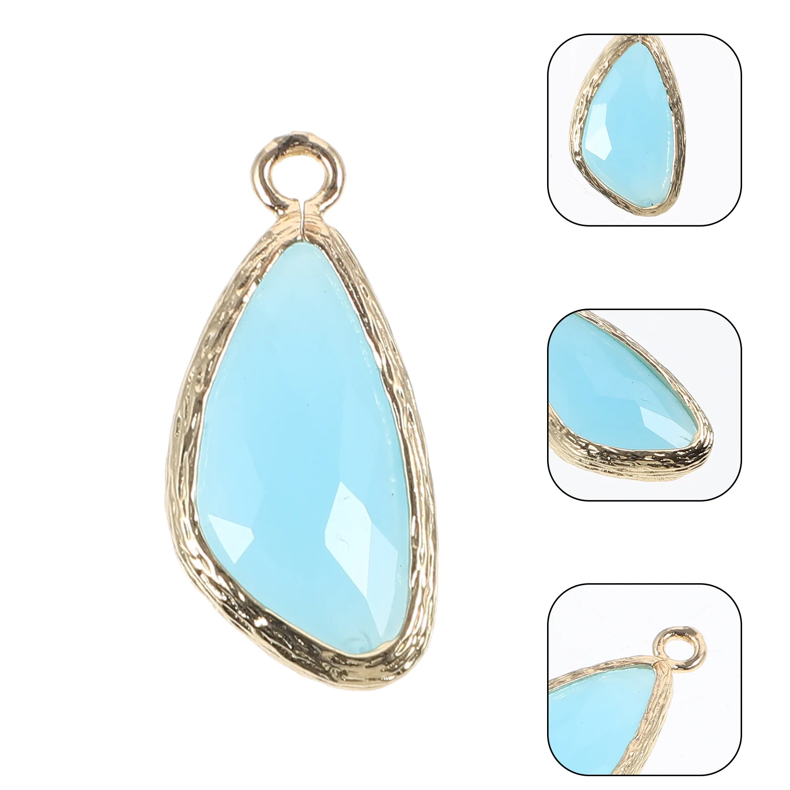 

5Pcs DIY Delicate Pendant Jewelry Making Supplies Premium Material Beautiful Color Earring Necklace Bracelet Accessories Blue