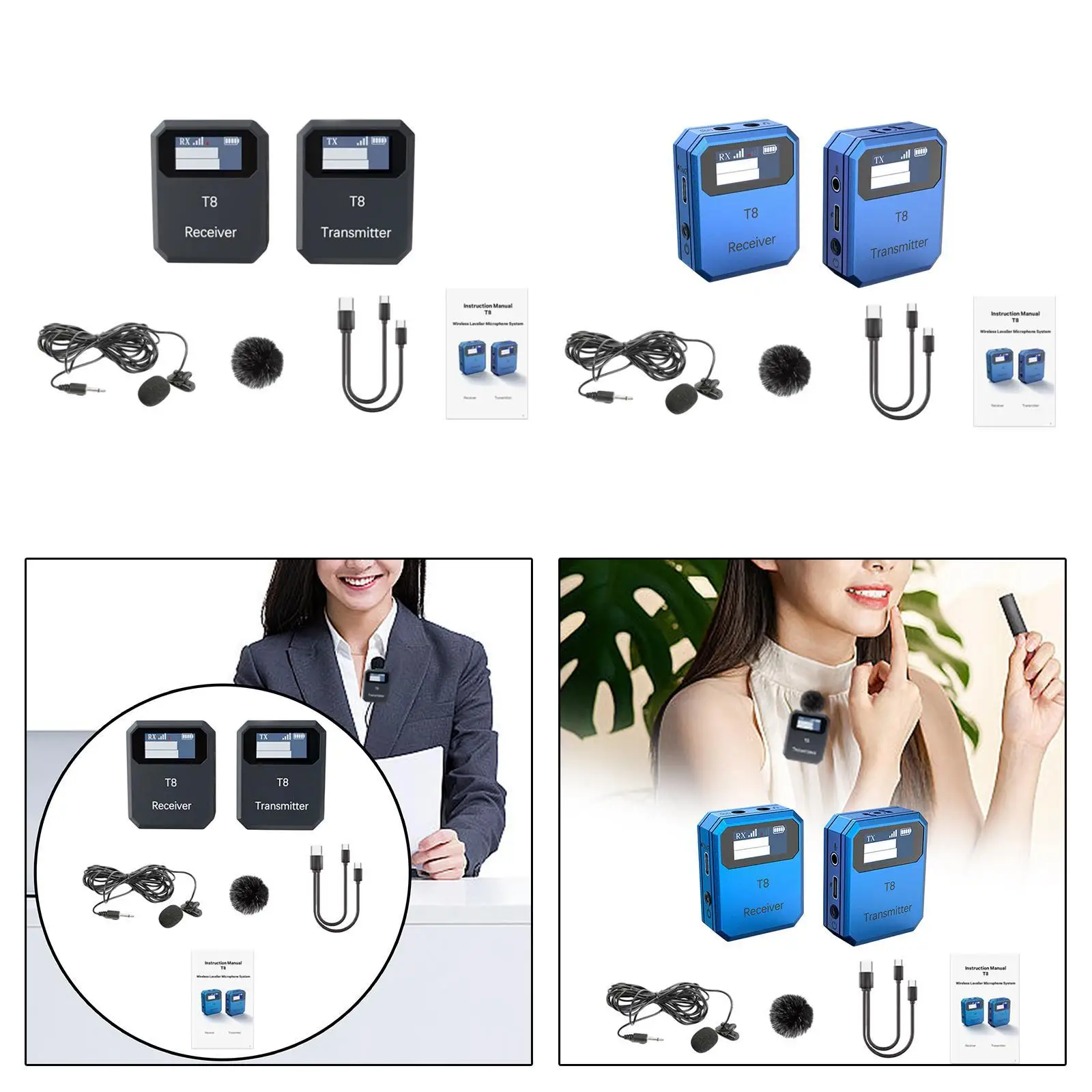 Drahtloses Lavalier-Mikrofonsystem zur Rauschunterdrückung für Interview-Restaurants