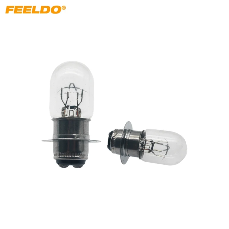 Motorcycle DC 12V 25W T19 P15D-25-1 White Light Headlight Double Filament Bulb Lighting For Motorcycle