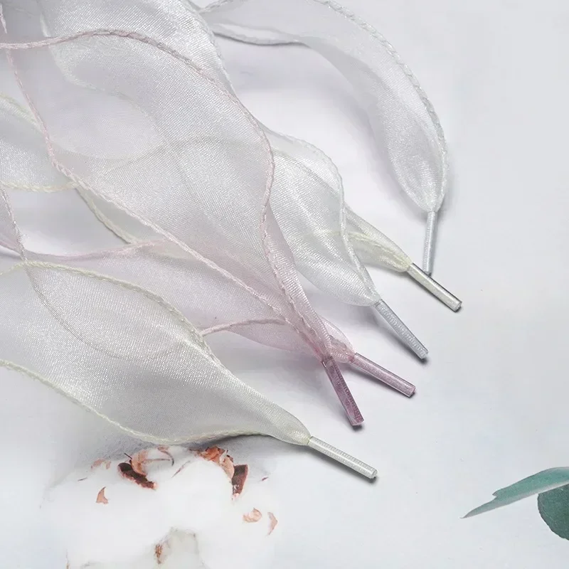 

1 пара плоских кружевных шнурков для обуви из снежной пряжи шириной 4 см, 100/120/140 см, для женской и девичьей обуви, аксессуары