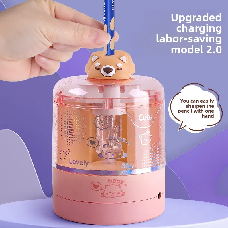Electric Pencil Sharpener Auto Feed Sharpener Student Rotary Sharpener Dedicated Pencil Sharpening Device Learning Stationery