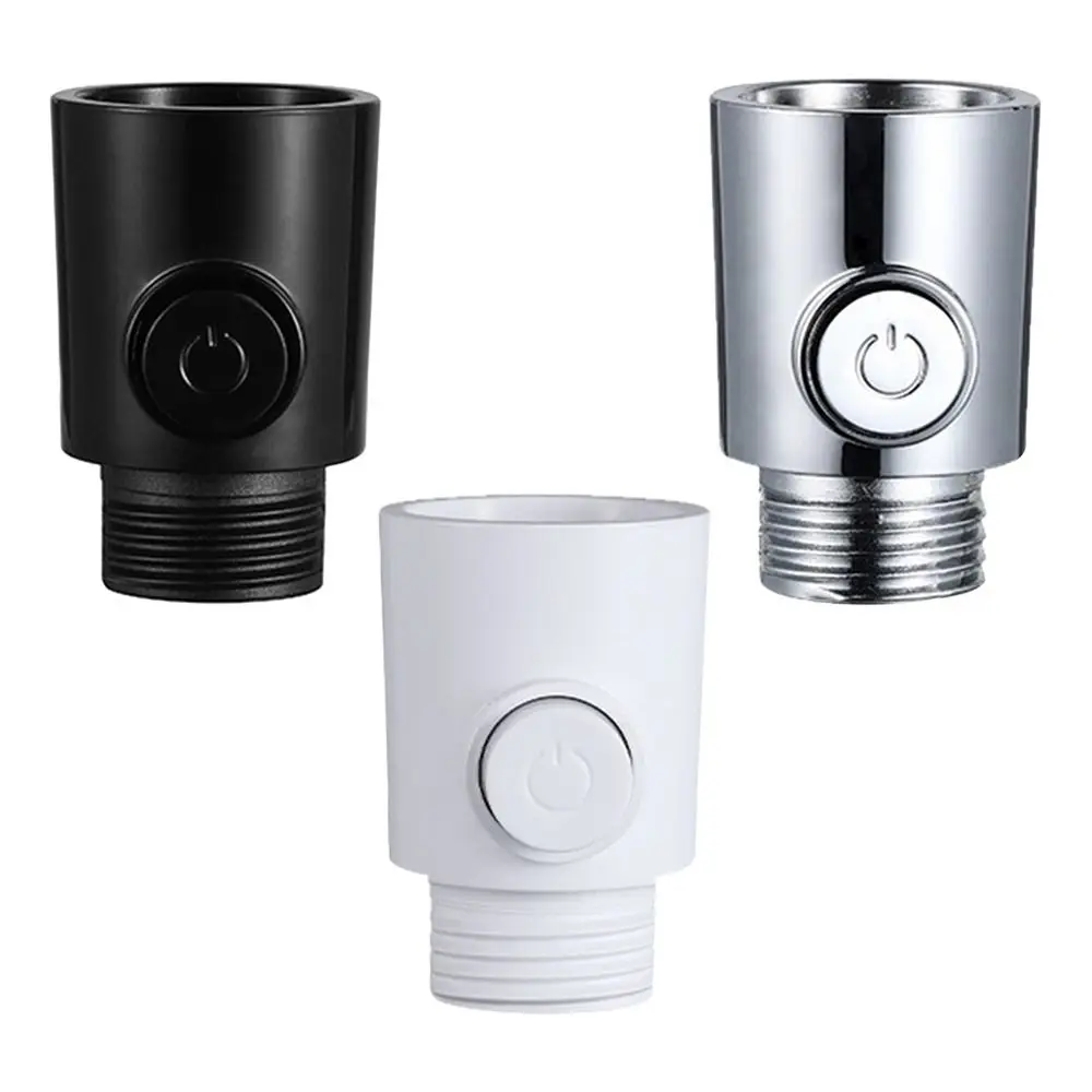 Plastic Shower Head Arm Diverter Flow Limiter One-Button Water Stop Valve Water Pressure Control Water Flow Regulator