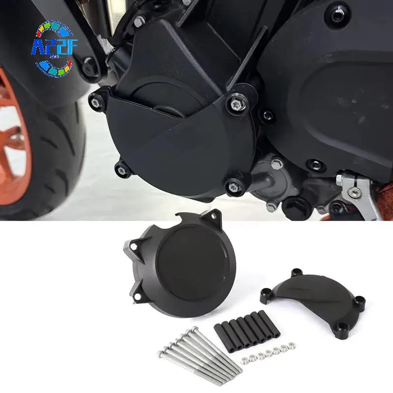 

A22F-Motorcycle Accessories Left Right Side Engine Case Cover Protector Guard For 390 DUKE 390Duke 390 Duke 390DUKE 2024